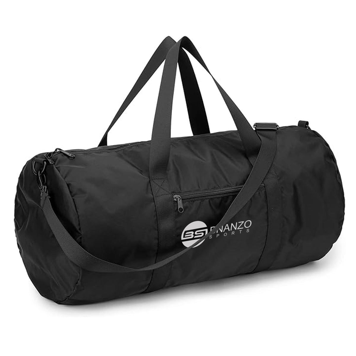 BNANZO Sports 23L Foldable Gym Duffel Bag – Black Lightweight Travel Bag
