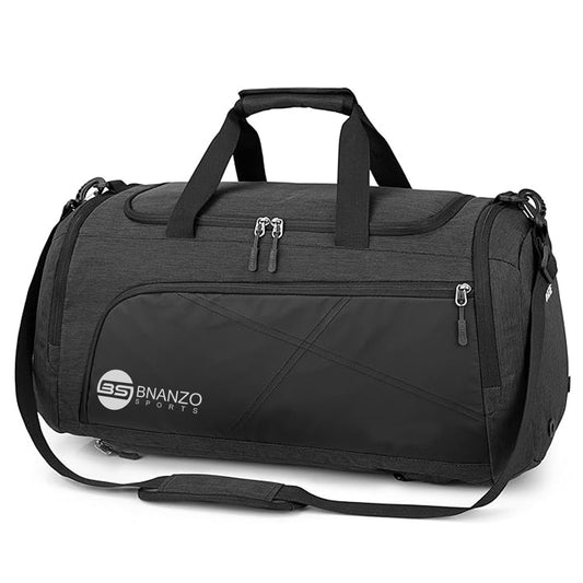 45L Gym Duffel Bag with Shoe Compartment – 3-in-1 Travel Backpack