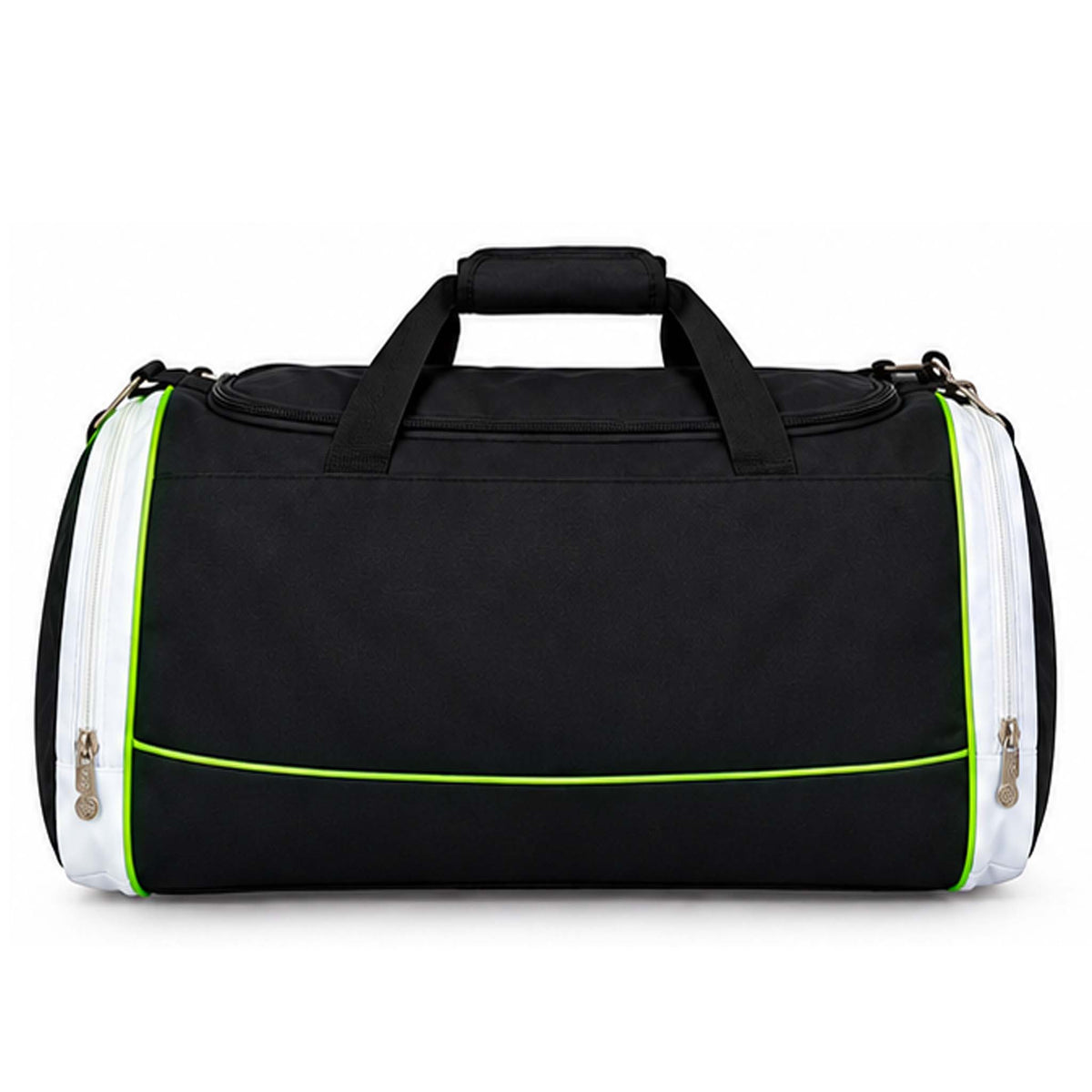 Large Gym Duffel Bag with Shoe Compartments – Black & Neon Green