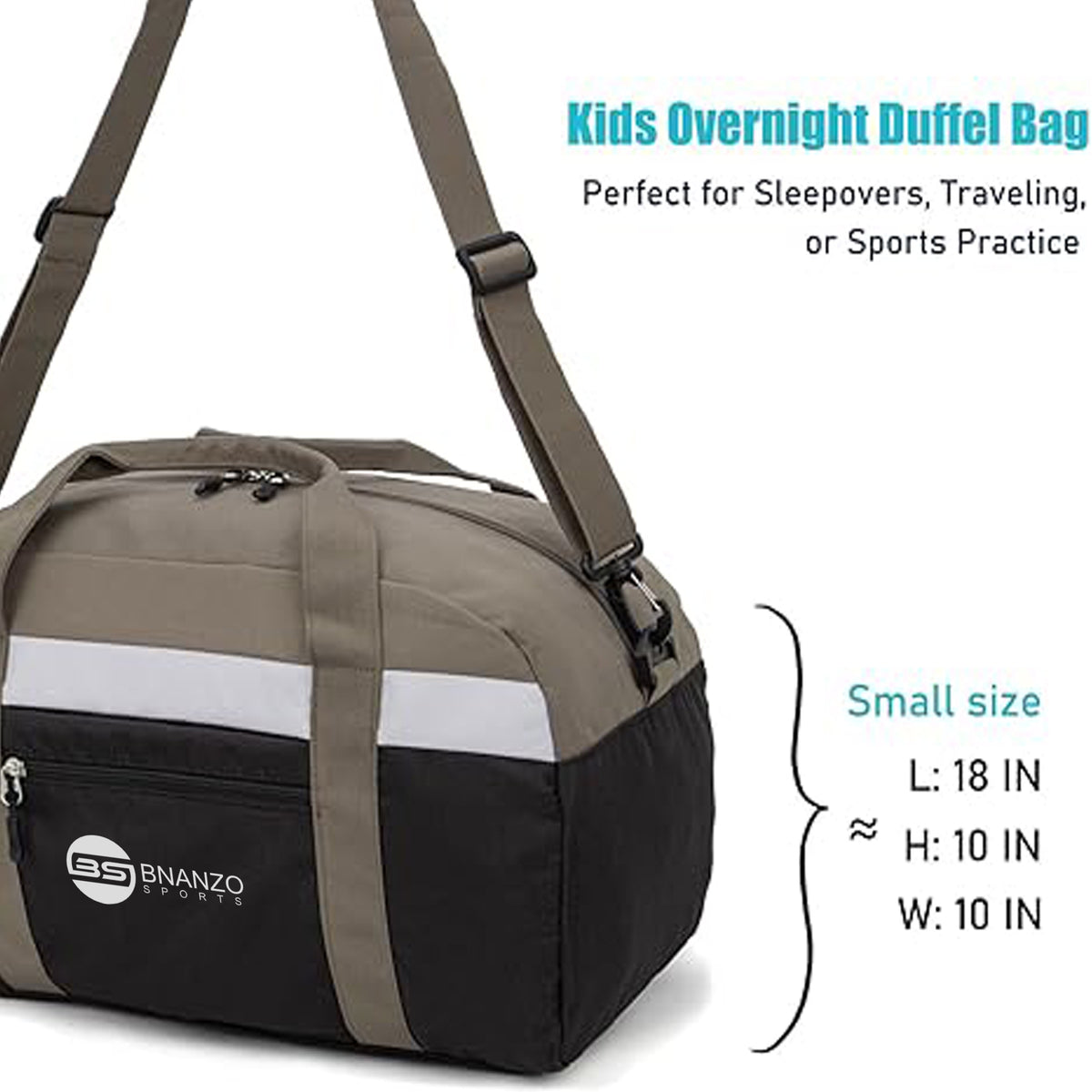 Kids Duffel Bag with Shoe Compartment – Overnight & Sports Bag | BNANZO Sports