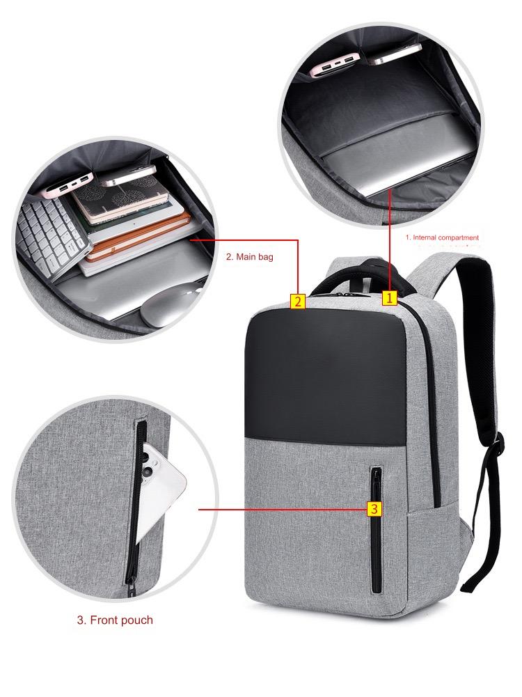 Bnanzo Grey Simple School & College Bag – Reliable Everyday Carry