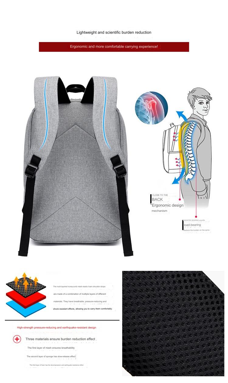 Bnanzo Grey Simple School & College Bag – Reliable Everyday Carry