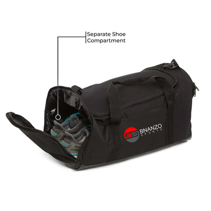 Vault 45L Gym Duffel Bag with Shoe Compartment – Black