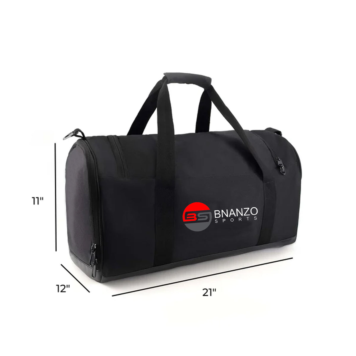Vault 45L Gym Duffel Bag with Shoe Compartment – Black
