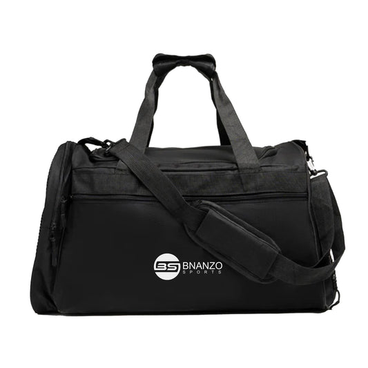 BNANZO Sports Adventure ProTrek Gym Duffel Bag – Black with Shoe Compartment