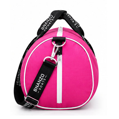 BNANZO Sports Pink Gym Duffel Bag with Shoe Compartment for Women
