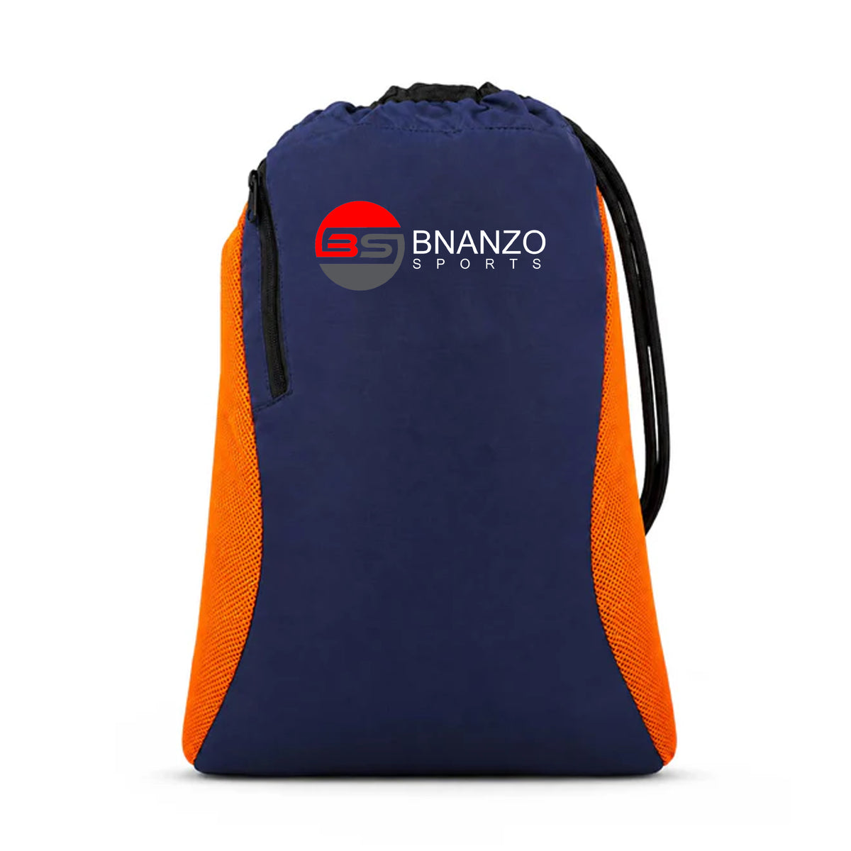 BNANZO Sports Motion Drawstring Gym Bag – Navy Blue & Orange