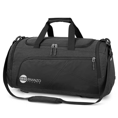 45L Gym Duffel Bag with Shoe Compartment – 3-in-1 Travel Backpack