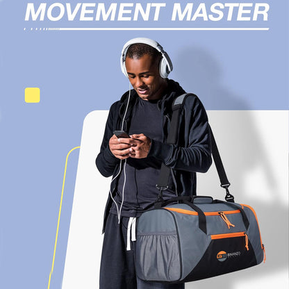 36L Gym Duffel Bag with Wet Compartment & Dividers