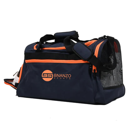 BNANZO Sports 45L Training Duffel Bag – Navy Blue with Shoe Compartment