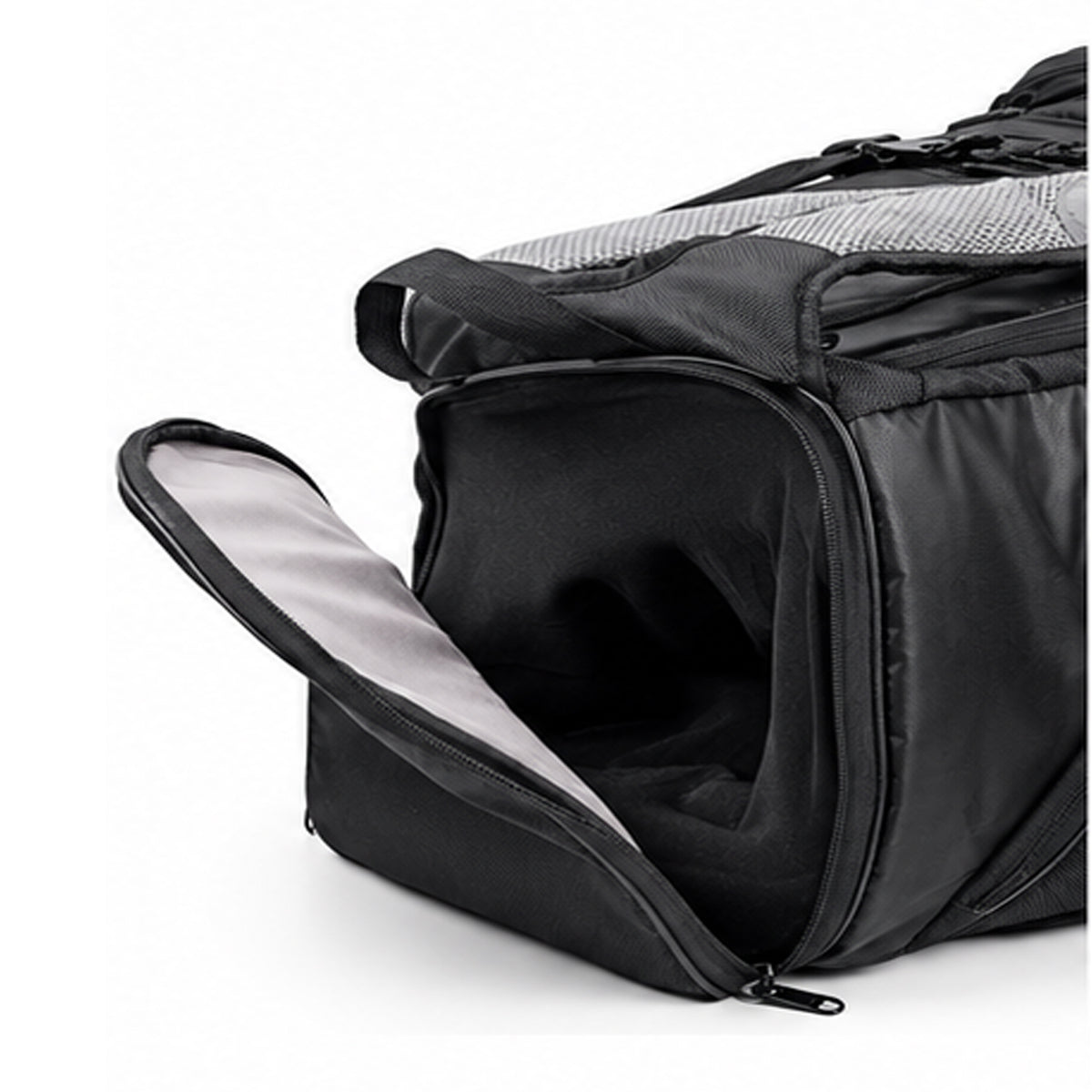 Black Convertible Gym Duffel Backpack with Shoe Compartment