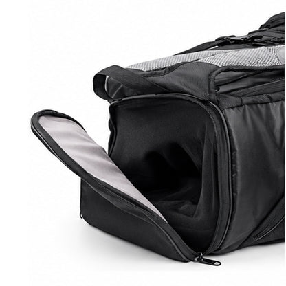 Black Convertible Gym Duffel Backpack with Shoe Compartment
