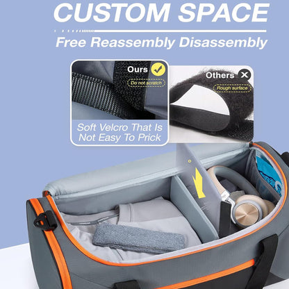 36L Gym Duffel Bag with Wet Compartment & Dividers