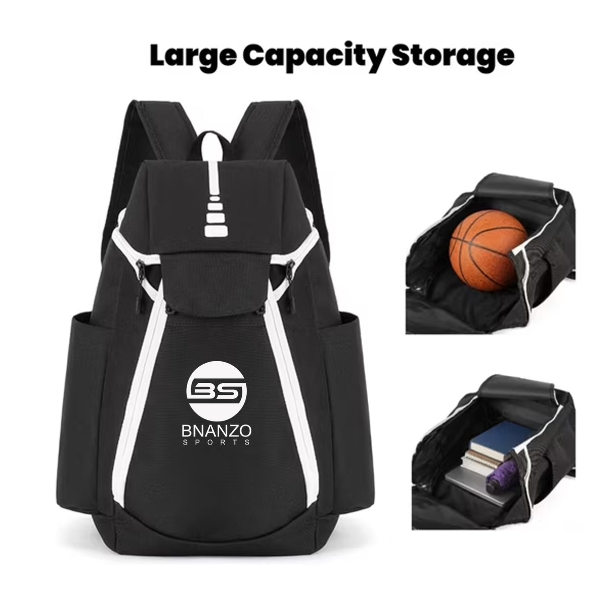 Black & Blue Basketball Bag – Durable, Spacious & Stylish Gear Storage