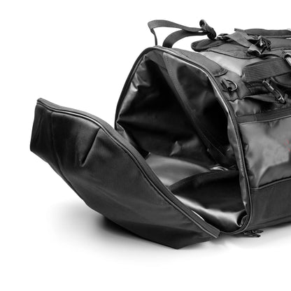 Black Convertible Gym Duffel Backpack with Shoe Compartment