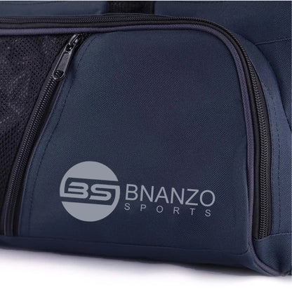 40L Gym Duffel Bag with Shoe Compartment – Navy Blue | BNANZO Sports