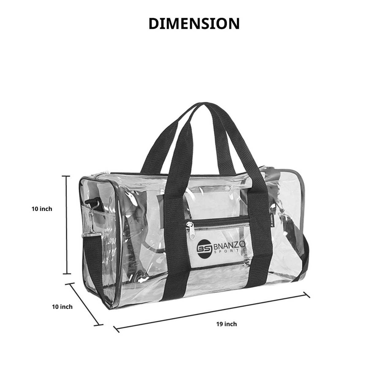 Clear Transparent Duffel Bag for Gym, Sports & Travel | BNANZO Sports