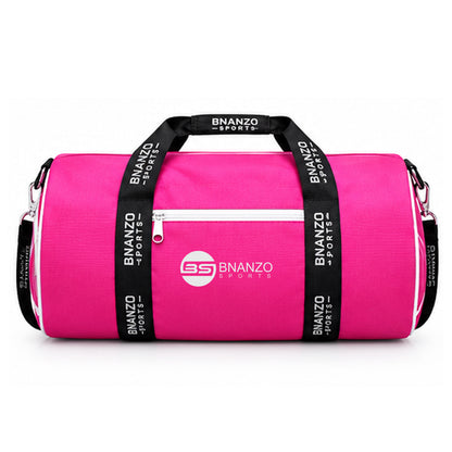 BNANZO Sports Pink Gym Duffel Bag with Shoe Compartment for Women