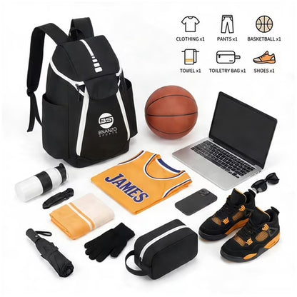 Black & Blue Basketball Bag – Durable, Spacious & Stylish Gear Storage