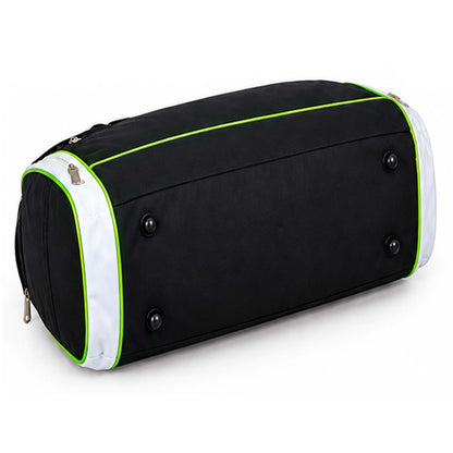 Large Gym Duffel Bag with Shoe Compartments – Black & Neon Green