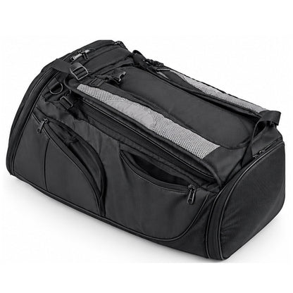 Black Convertible Gym Duffel Backpack with Shoe Compartment