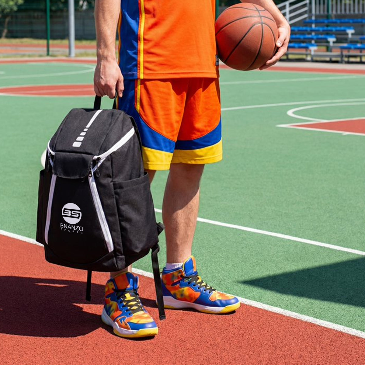 Black & Blue Basketball Bag – Durable, Spacious & Stylish Gear Storage